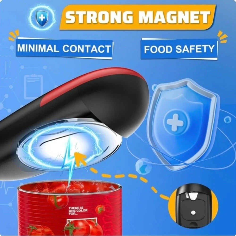 NEW - Electric Can Opener, One-Touch Automatic Can Opener Fits All Can Size